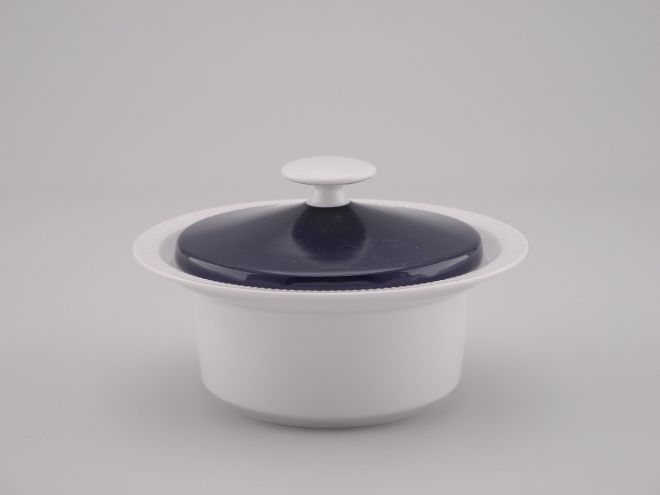 Arzberg 2075 Athena blau Butterdose rund