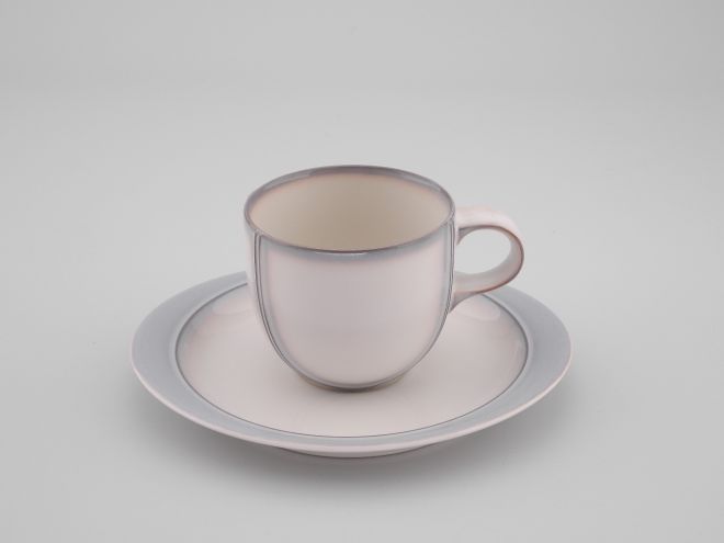 Kaffeetasse mit Untertasse aus der vintage alten Serie Casa Ombra von Thomas Porzellan in Steingut Keramik