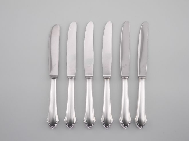 Lutz & Weiss Mosel 90 versilbert Dessertmesser Set