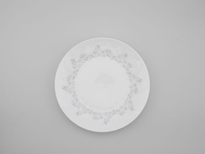 Speiseteller Essteller aus der vintage alten Serie Lotus mit dem Dekor Pergola grau design Björn Wiinblad für Rosenthal Porzellan