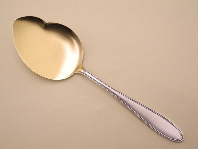 WMF 500 Perlrand versilbert 90 Eisvorleger vergoldet