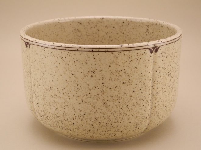 Salatschale 22cm beige gesprenkelt aus der Serie Form ohne Namen Dekor Britta von Rosenthal Keramik