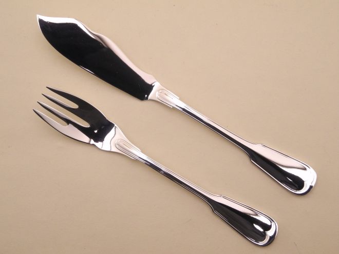 WMF Augsburger Faden versilbert 90 Fischbesteck 1 Person