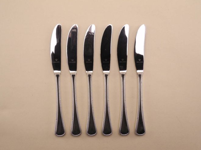 Wilkens Perlstab Louis XVI 90 versilbert Obstmessert Set