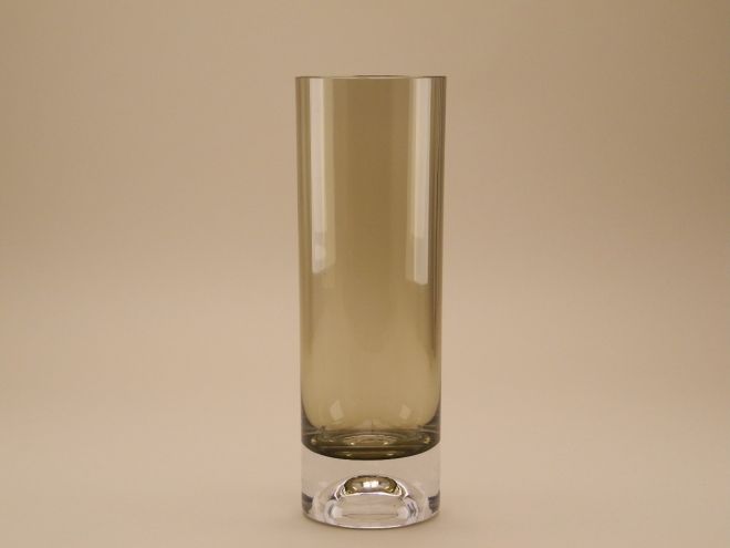 Vase Rauchglas zylindrisch aus der vintage Serie Las Palmas design Roland Pösch für Glas Glas