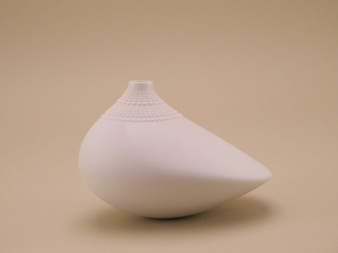 Tapio Wirkkala Pollo vintage weisse Vase Rosenthal