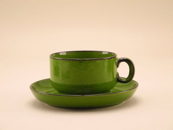 Porzellan Teetasse aus der Serie Scandic in grün von Thomas Geschirr