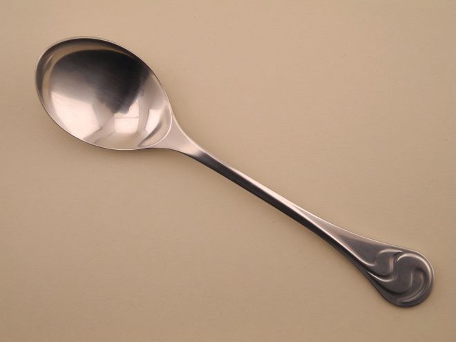 Tafellöffel aus der Serie Asimmetria in Edelstahl design Björn Wiinblad für Rosenthal Besteck