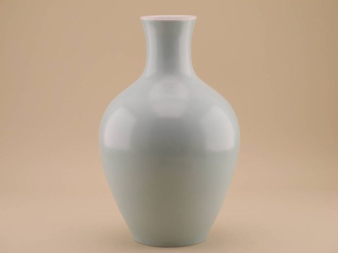 Vintage Vase Form 1512 Fonddekor pastell grün design Hermann Gretsch 30er Jahre für Arzberg Porzellan Porzellanfabrik