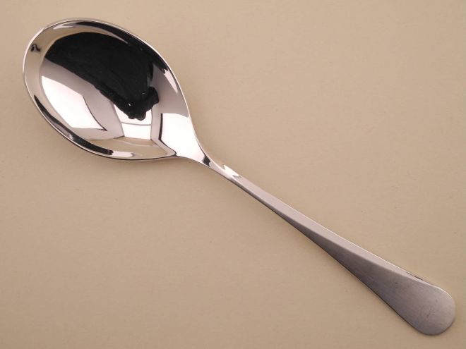 Gemüselöffel Servierlöffel Vorlegelöffel vintage alte Serie Curvus Cromargan Besteck von WMF