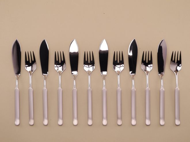 Fischbesteck für 6 Personen aus der Serie Nova in Edelstahl von Wilkens und Söhne