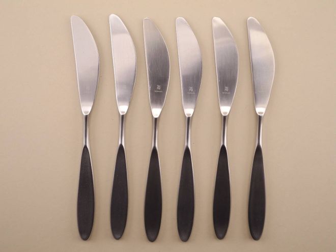 6 Messer TSpeisemesser Cromargan aus der vintage alten Serie Edinburgh geschmiedet von WMF Besteck