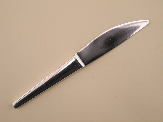 Georg Jensen Caravel design Henning Koppel Löffel Dessertmesser Vorspeisenmesser in 925 Sterling Silber Silberbesteck aus Dänemark