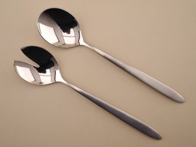 Salatbesteck Salatlöffel Cromargan aus der vintage alten Serie Moda von WMF Besteck