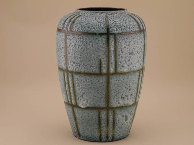 Scheurich vintage Vase 239-30 design heinz siery fat lava Glasur türkis West Germany deutsche Keramik