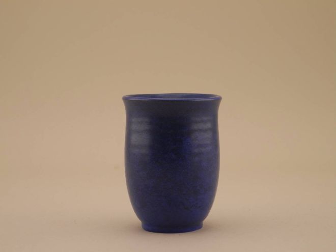 Hamelner Töpferei Delius Keramik Hameln kleine Bechervase blau