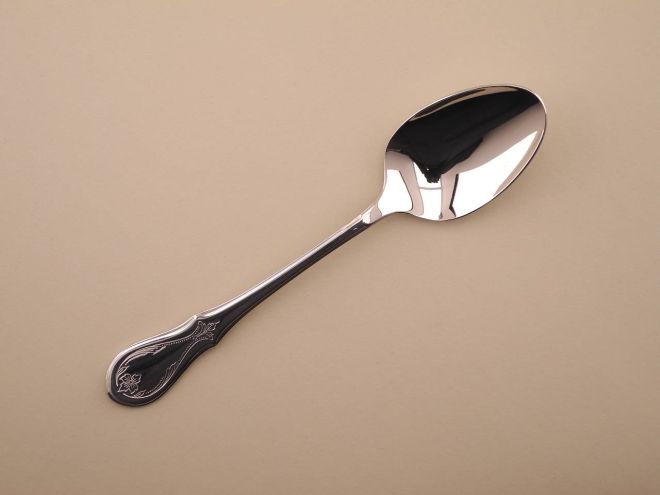 Dessertlöffel Vorspeisenlöffel vintage alte Serie Würzburger Gravur Cromargan Edelstahl Besteck von WMF