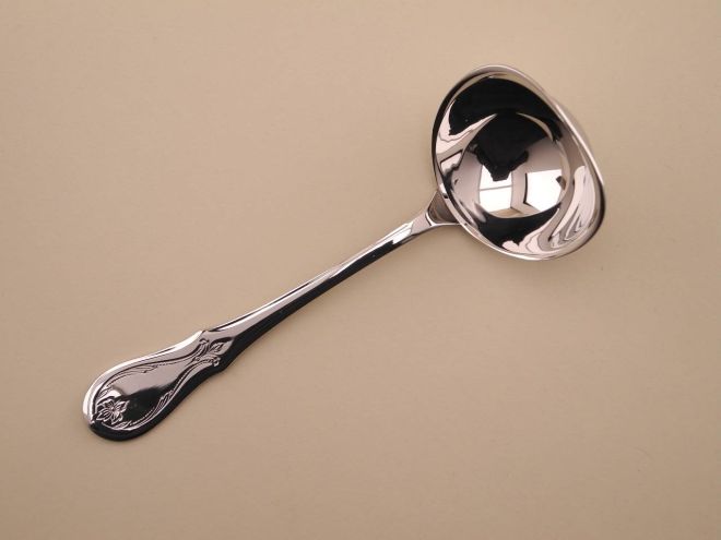 Sossenkelle Sossenlöffel vintage alte Serie Würzburger Gravur Cromargan Edelstahl Besteck von WMF