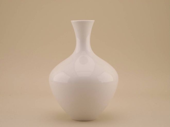 Hubert Griemert vintage Vase weiss Waldgräser von KPM Berlin Porzellan