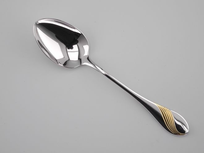 Löffel Tafellöffel vintage alte Serie Charme Dekor vergoldet Gold Cromargan von WMF Besteck