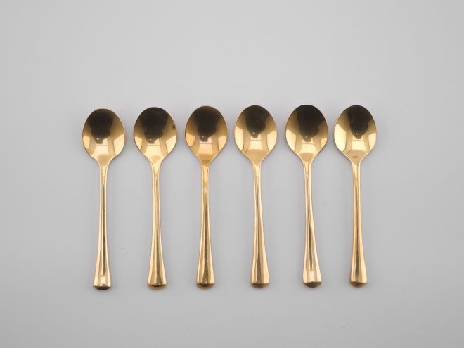 Vintage Espressolöffel Gold vergoldet