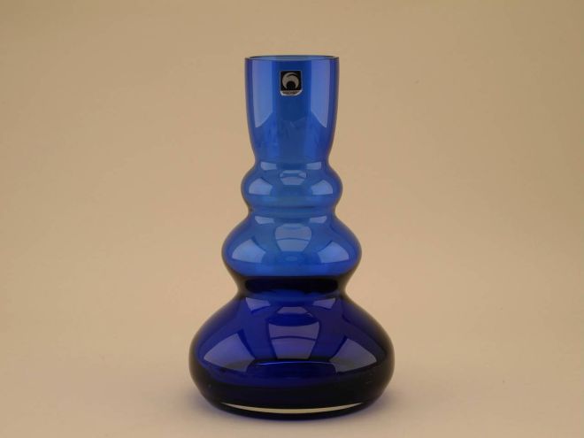 Schwere 70er Jahr bubble Vase grün von Hirschberg Kristallwerke Deutschland