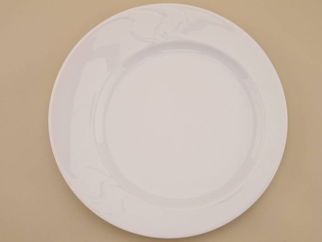 Speiseteller aus der vintage Serie Asimmetria mit Dekor Weissgold von Rosenthal Porzellan