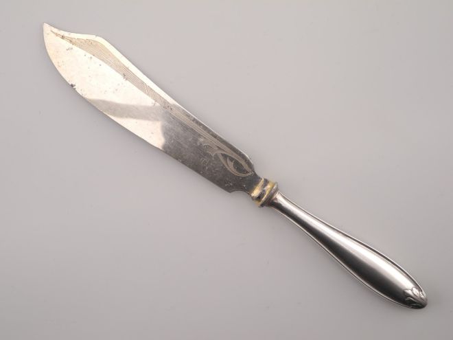 WMF 1600 Akanthus Tortenmesser Gold
