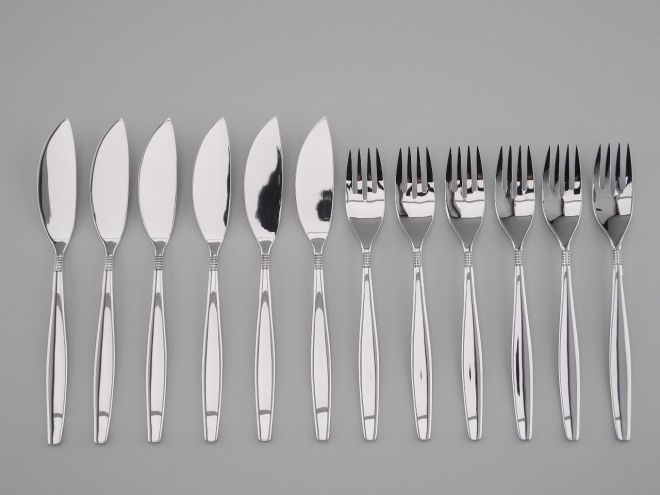 BSF Dänisch Perl edelstahl Fischbesteck