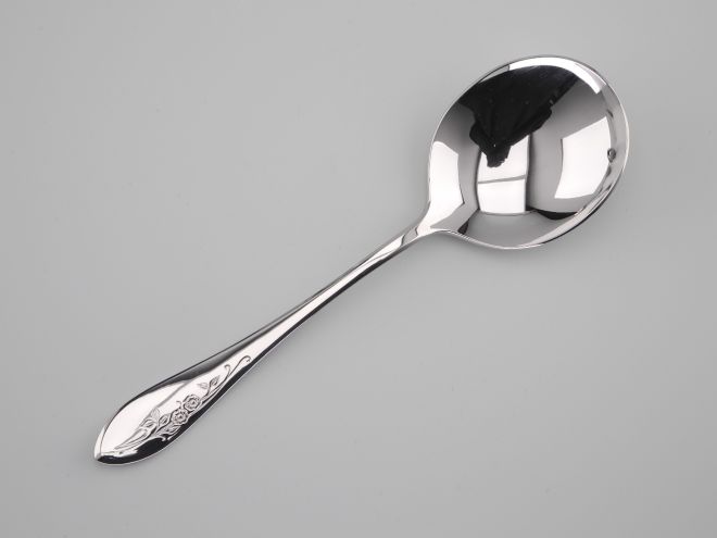 Kartoffellöffel in 18/8 Edelstahl aus der vintage alten Serie Fioretta von BSF Besteck