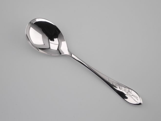 Sahnelöffel in 18/8 Edelstahl aus der vintage alten Serie Fioretta von BSF Besteck