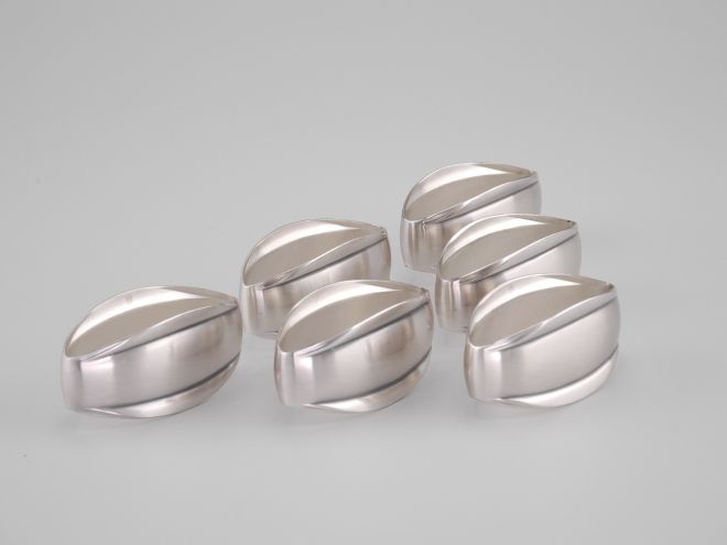 WMF Zürich 6 Serviettenringe versilbert