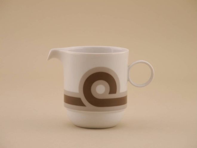 Milchkännchen 6 Personen aus der vintage alten Serie Duo Baltic design Ambrogio Pozzi für Rosenthal Porzellan