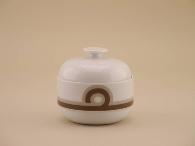 Zuckerdose aus der vintage alten Serie Duo Baltic design Ambrogio Pozzi für Rosenthal Porzellan