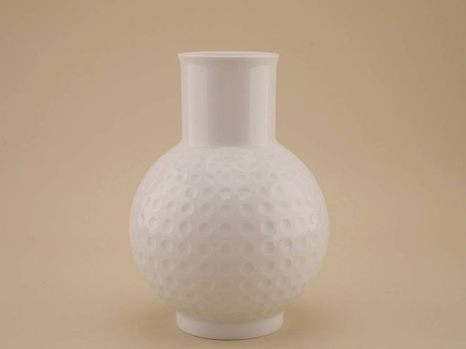 Arzberg 2375 Golfball weiss Vase 19cm