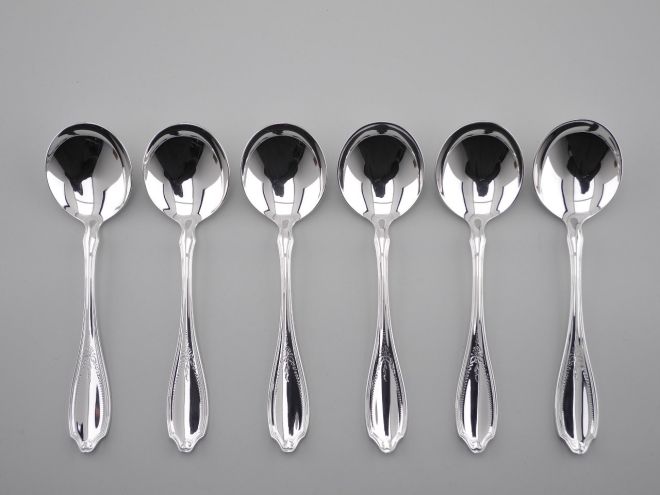 WMF Englische Rose 90 versilbert Tassenlöffel Set