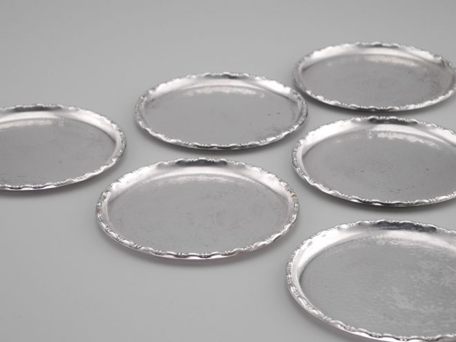 Vintage Untersetzer für Gläser versilbert