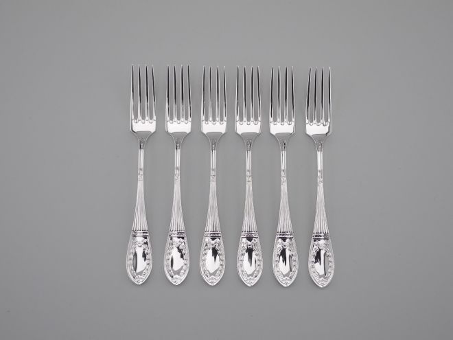 Wilkens Strassburger Empire 925 Obstgabel Set