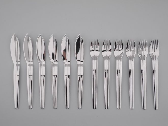 WMF Maxim`s de Paris Rue Royale cromargan Fischbesteck 6P