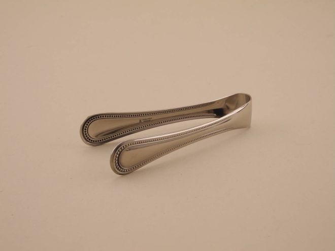 Zuckerzange vintage alte Serie Perlrand neue Version in Cromargan von WMF Besteck