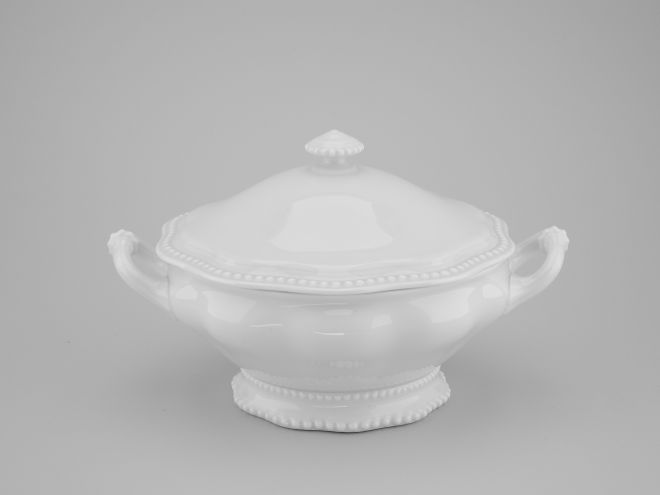 Rosenthal Perlrand uni weiss Ragout klein