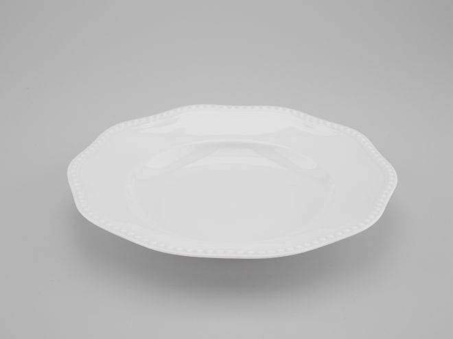 Rosenthal Perlrand uni weiss Suppenteller 24cm