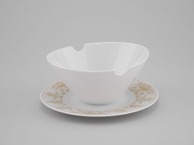 Sauciere 50er Jahre vintage design Form 2000 Idyll in Gold Dekor Björn Wiinblad Rosenthal Porzellan Geschirr