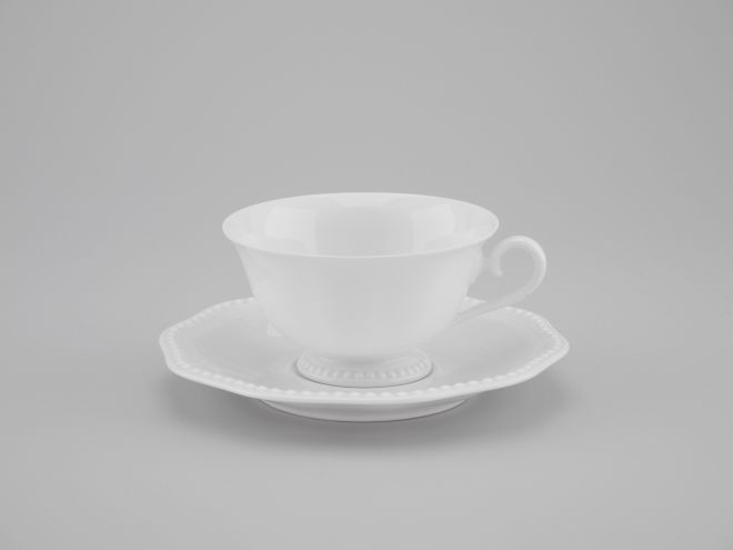 Rosenthal Perlrand uni weiss Tasse