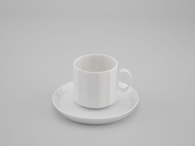 Rosenthal Polygon uni weiss Mokkatasse hoch