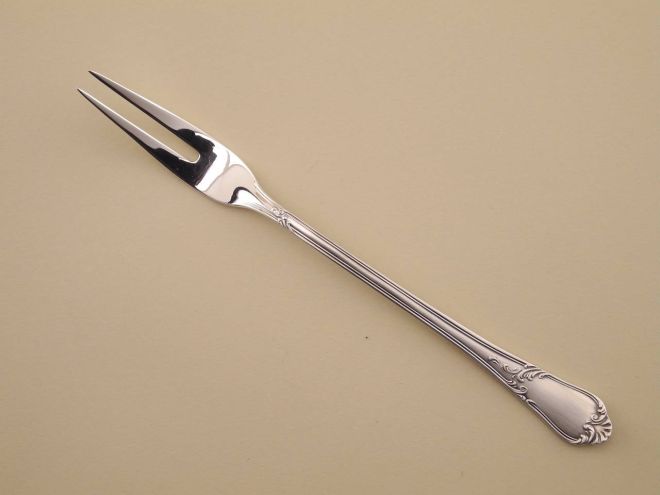 Fleischgabel vorlegegabel 800 Silber vintage alte Serie Rokoko 208 von Auerhahn Bestecke Silberbesteck