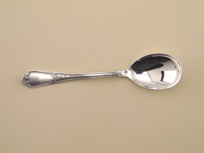 Sahnelöffel Servierlöffel 800 Silber vintage alte Serie Rokoko 208 von Auerhahn Bestecke Silberbesteck