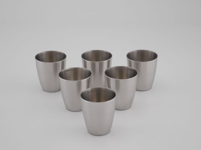 C. Hugo Pott Edelstahl Schnapsbecher Set