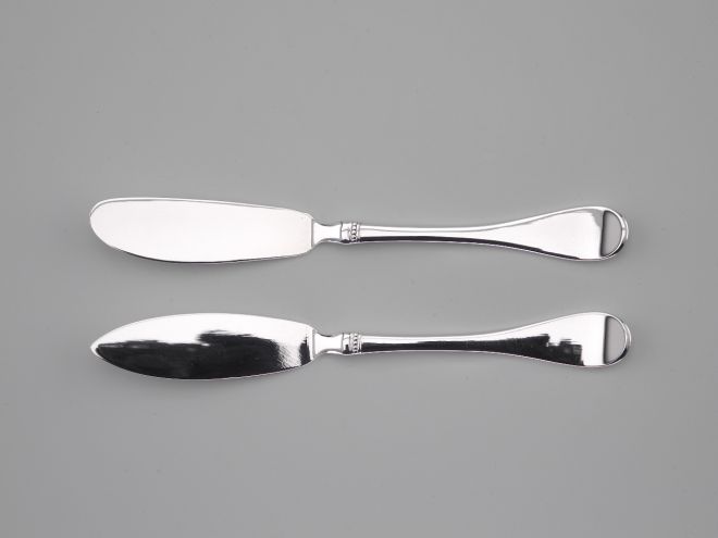 BSF Rialto 90 versilbert Butter & Käsemesser