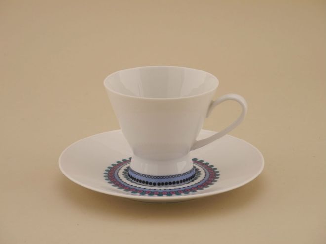 Speiseteller 50er Jahre vintage design Form 2000 Idyll in Gold Dekor Björn Wiinblad Rosenthal Porzellan Geschirr